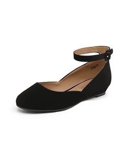 Women's Revona Low Wedge Ankle Strap Flats Shoes