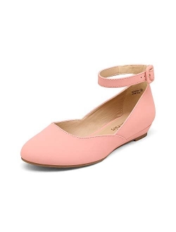 Women's Revona Low Wedge Ankle Strap Flats Shoes