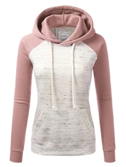 DOUBLJU Basic Lightweight Pullover Hoodie Sweatshirt for Women