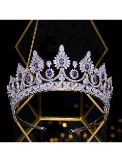 Jorsnovs Cubic Zirconia Silver and Gold Wedding Bridal Tiaras and Crowns CZ Pageant Headpieces Birthday Party Prom Hair Accessories