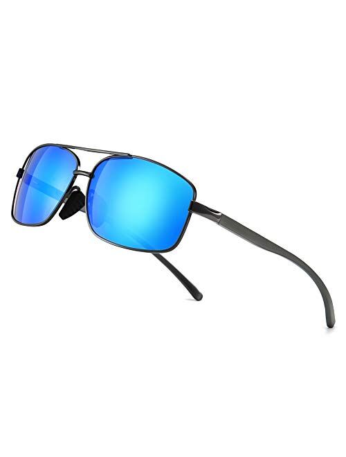 SUNGAIT Ultra Lightweight Rectangular Polarized Sunglasses UV400 Protection