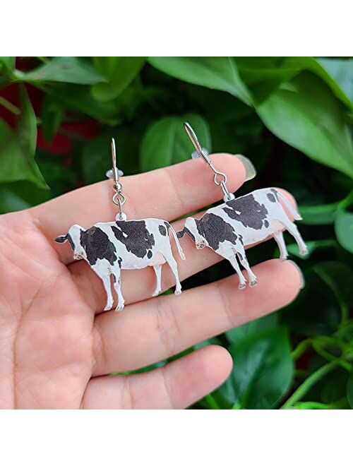 sfdeggtb 1 Pair Funny Acrylic Charm Cute Animal Earrings Dangle Jewelry for Women Girls, Funny Party Gifts Creative Daily Makeup Accessories