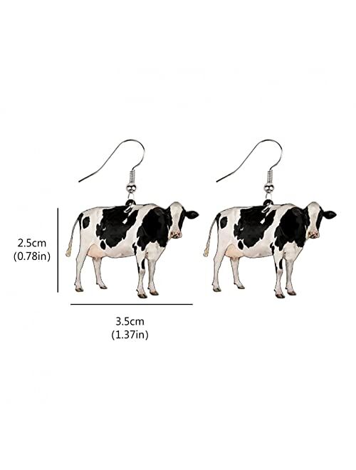 sfdeggtb 1 Pair Funny Acrylic Charm Cute Animal Earrings Dangle Jewelry for Women Girls, Funny Party Gifts Creative Daily Makeup Accessories