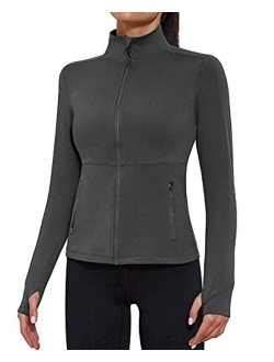 VUTRU Women's Workout Yoga Jacket Full Zip Running Track Jacket