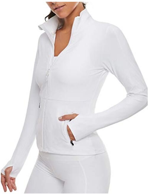 VUTRU Women's Workout Yoga Jacket Full Zip Running Track Jacket