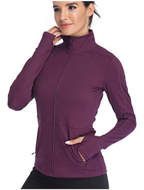 VUTRU Women's Workout Yoga Jacket Full Zip Running Track Jacket