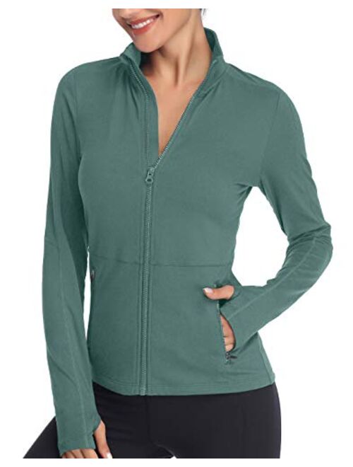 VUTRU Women's Workout Yoga Jacket Full Zip Running Track Jacket