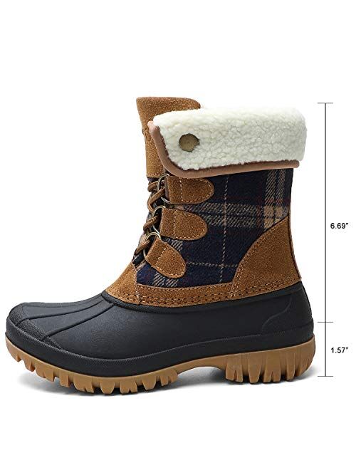 STQ Womens Winter Duck Boots Waterproof Cold Weather Snow Boots