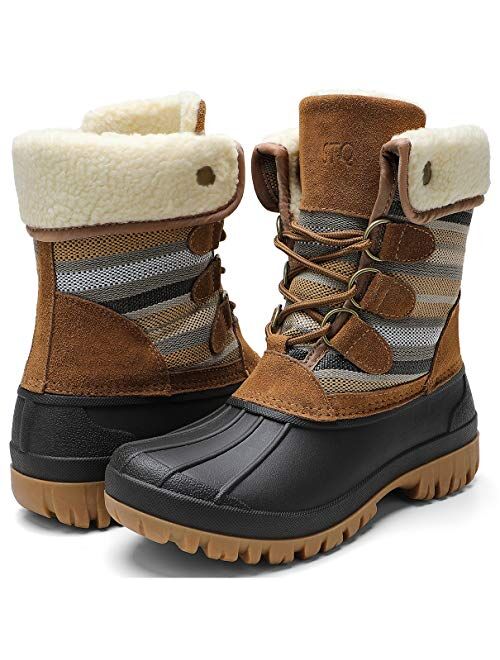 STQ Womens Winter Duck Boots Waterproof Cold Weather Snow Boots