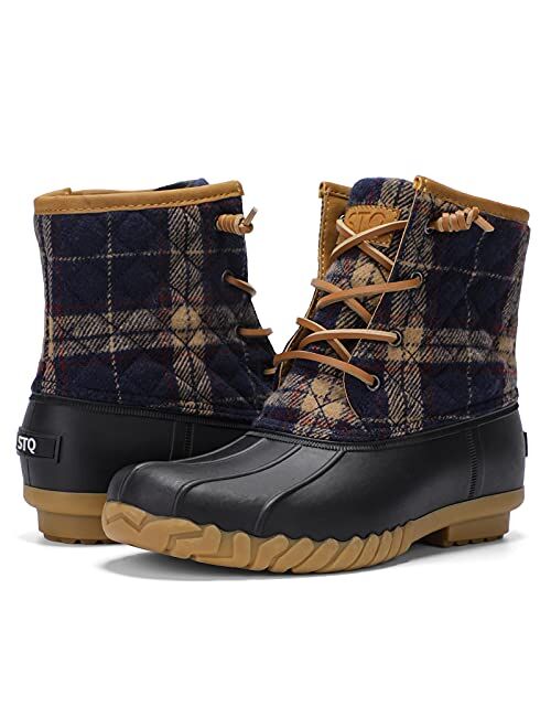 STQ Duck Boots for Women Waterproof Winter Boots Quilted Snow Boots