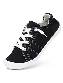 Womens Slip On Sneakers, Comfort Casual Canvas Shoes