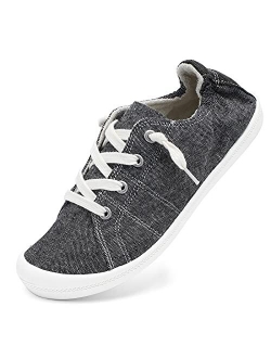Womens Slip On Sneakers, Comfort Casual Canvas Shoes