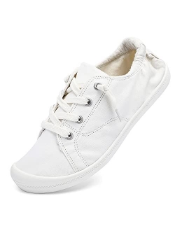 Womens Slip On Sneakers, Comfort Casual Canvas Shoes