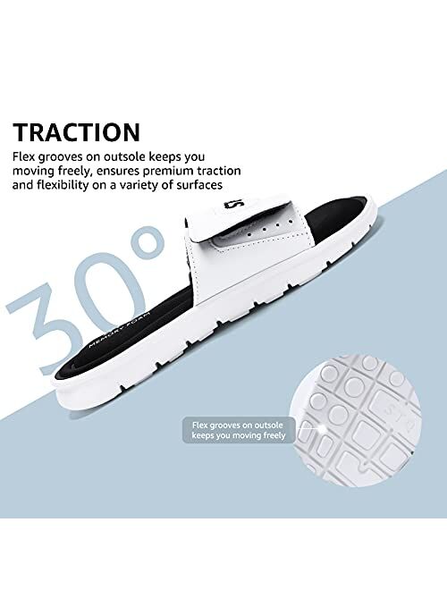 STQ Womens Comfort Sport Slide Sandal Athletic Memory Foam Slides