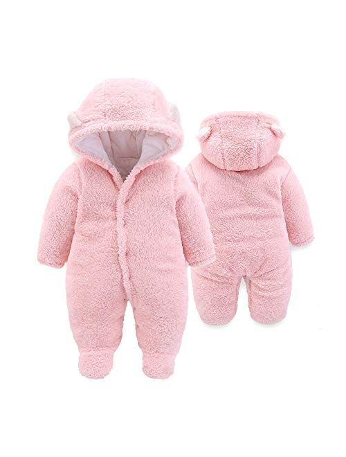 Xmwealthy Unisex Baby Clothes Winter Coats Cute Newborn Infant Jumpsuit Snowsuit Bodysuits Registry for Baby Essentials Stuff