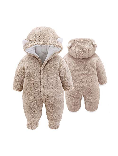 Xmwealthy Unisex Baby Clothes Winter Coats Cute Newborn Infant Jumpsuit Snowsuit Bodysuits Registry for Baby Essentials Stuff