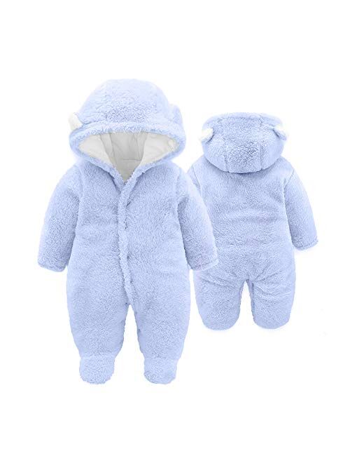 Xmwealthy Unisex Baby Clothes Winter Coats Cute Newborn Infant Jumpsuit Snowsuit Bodysuits Registry for Baby Essentials Stuff