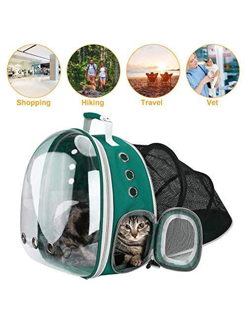 MeowLover Cat Backpack Carrier Expandable, Pet Carrier Backpack, Space Capsule Animals Bag, Airline-Approved, Designed for Travel, Hiking, Walking & Outdoor Use