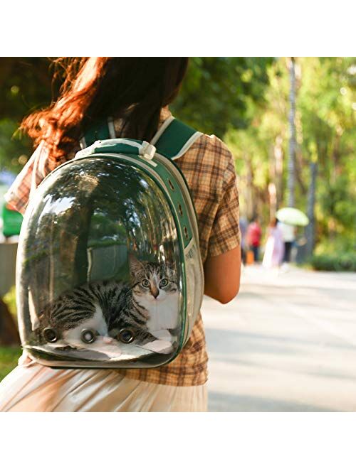 MeowLover Cat Backpack Carrier Expandable, Pet Carrier Backpack, Space Capsule Animals Bag, Airline-Approved, Designed for Travel, Hiking, Walking & Outdoor Use