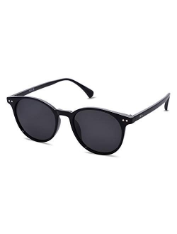 Small Round Classic Polarized Sunglasses for Women Men Vintage Style UV400 Lens SJ2113