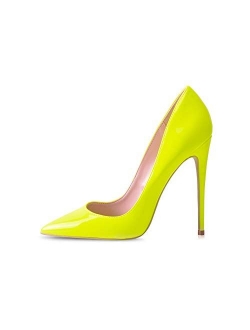 Elisabet Tang Women Pumps, Pointed Toe High Heel 4.7 inch/12cm Party Stiletto Heels Shoes