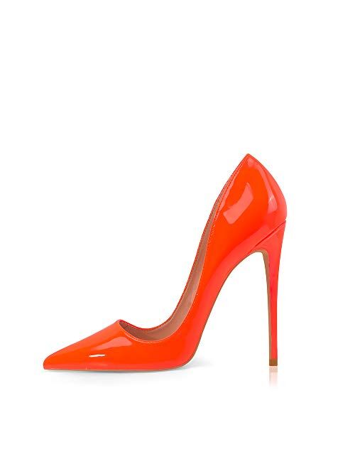 Elisabet Tang Women Pumps, Pointed Toe High Heel 4.7 inch/12cm Party Stiletto Heels Shoes