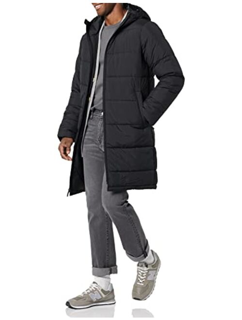 Amazon Essentials Men's Longer-Length Heavyweight Hooded Puffer Jacket