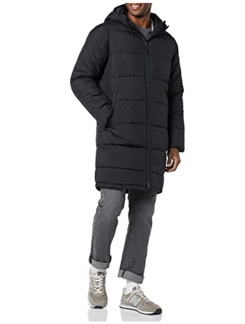 Amazon Essentials Men's Longer-Length Heavyweight Hooded Puffer Jacket