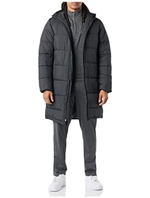 Amazon Essentials Men's Longer-Length Heavyweight Hooded Puffer Jacket