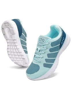 Breathable Walking Tennis Shoes for Women Road Running Shoes Comfortable Mesh Fashion Sneakers