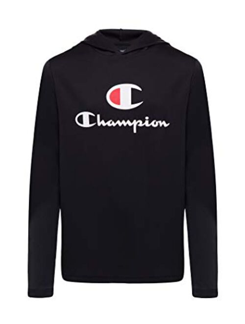 Champion Kids Long Sleeve Hooded Shirt | Lightweight | Boys Clothes | Activewear