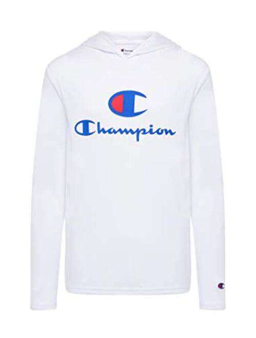 Champion Kids Long Sleeve Hooded Shirt | Lightweight | Boys Clothes | Activewear