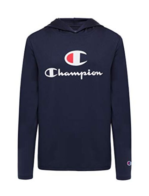 Champion Kids Long Sleeve Hooded Shirt | Lightweight | Boys Clothes | Activewear