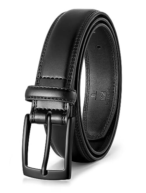 MILORDE Men's Genuine Leather Dress Belt, Handmade, 100% Cow Leather, Fashion & Classic Designs for Work Business and Casual