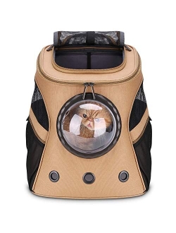 LOLLIMEOW Large Cat Backpack Carrier with Bubble,Pet Backpack for Fat Cats and Dogs Puppies