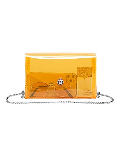 Vorspack Clear Purse Gift for Women Clear Crossbody Bag Cute for Sports Concert Prom Party Present