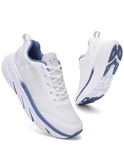 Walking Shoes Women | Lightweight Tennis Running Sneakers with Thick Sole