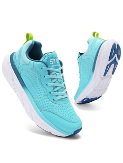 Walking Shoes Women | Lightweight Tennis Running Sneakers with Thick Sole