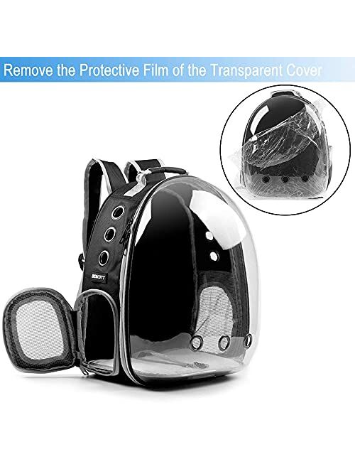 BEIKOTT Bubble Cat Backpack Carriers Bag, Dog Backpack, Pet Backpack for Small Cats Puppies Dogs Bunny, Airline-Approved Ventilate Transparent Capsule Backpack for Travel