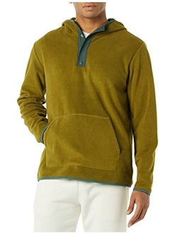 Men's Snap-Front Hooded Polar Fleece Jacket