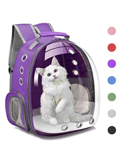 Henkelion Cat Backpack Carrier Bubble Bag, Small Dog Backpack Carrier for Small Dogs, Space Capsule Pet Carrier Dog Hiking Backpack Airline Approved Travel Carrier - Blac