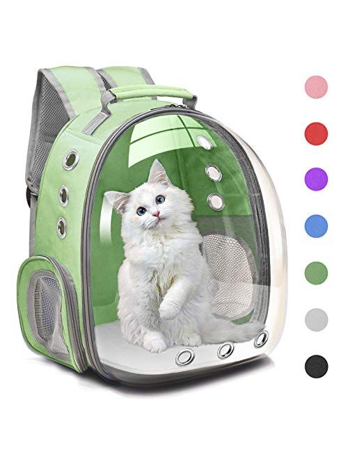 Henkelion Cat Backpack Carrier Bubble Bag, Small Dog Backpack Carrier for Small Dogs, Space Capsule Pet Carrier Dog Hiking Backpack Airline Approved Travel Carrier - Blac