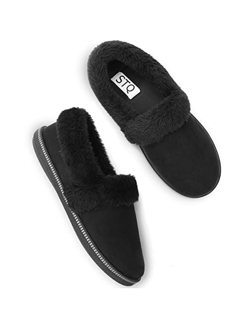 STQ Women Fuzzy House Slippers with Comfortable Indoor Cozy Shoes