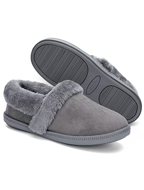 STQ Women Fuzzy House Slippers with Comfortable Indoor Cozy Shoes