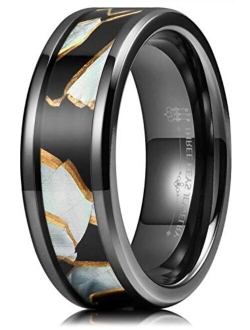 THREE KEYS JEWELRY Titanium Wedding Rings Fashion Bands for Mens Womens