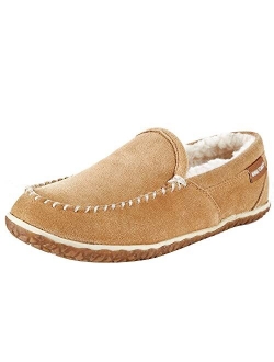 Minnetonka Men's Tilden Moccasin Suede Indoor and Outdoor Slippers