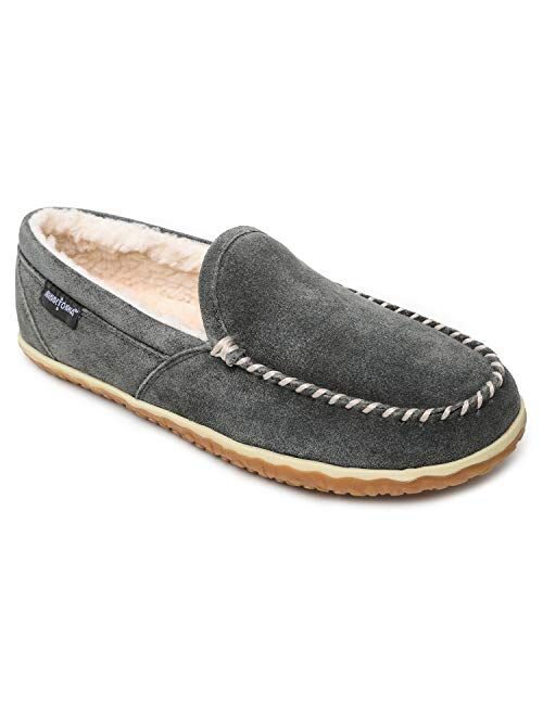 Minnetonka Men's Tilden Moccasin Suede Indoor and Outdoor Slippers