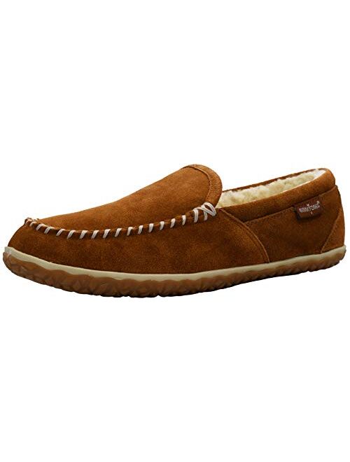 Minnetonka Men's Tilden Moccasin Suede Indoor and Outdoor Slippers