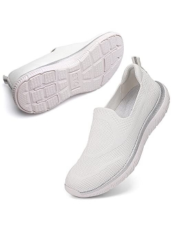 Slip On Sneakers for Women Lightweight Walking Shoes Comfortable Breathable Mesh