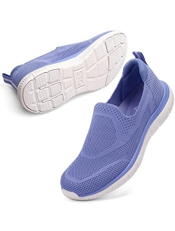 Slip On Sneakers for Women Lightweight Walking Shoes Comfortable Breathable Mesh